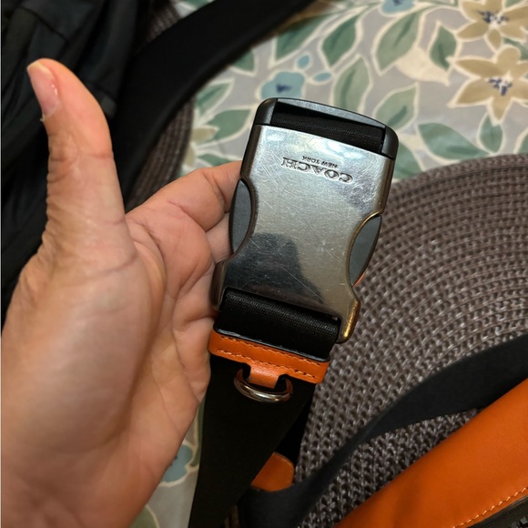 Coach Signature Belt Bag in Orange and Tan - Picture 3 of 3